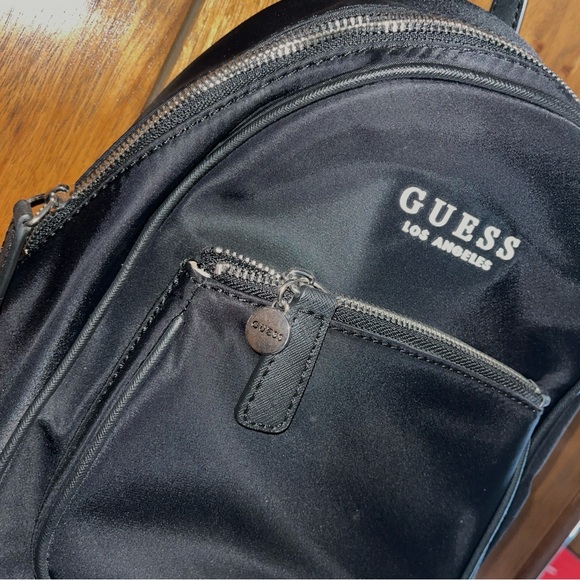 GUESS Black Backpack with Logo Straps - Picture 3 of 9
